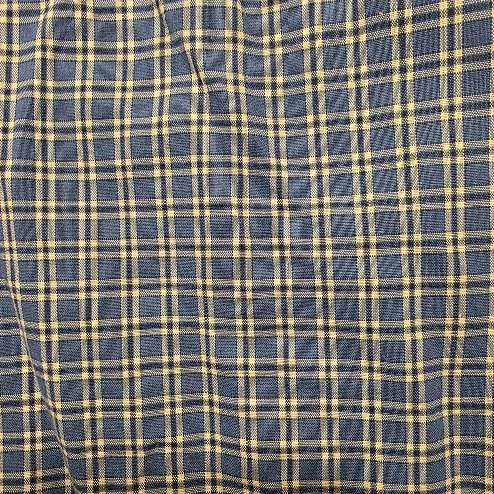 Banana Republic Blue White Gingham Cotton Stretch Grant Slim Fit Button Up Sz M